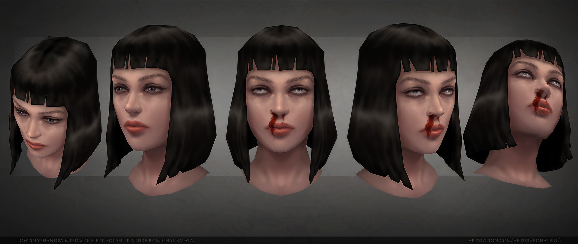 Heads Lowpoly Handpainted